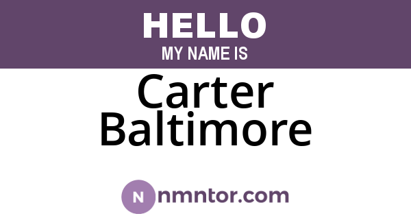 Carter Baltimore