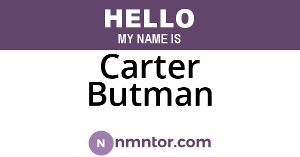 Carter Butman