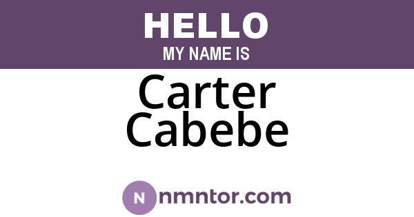 Carter Cabebe