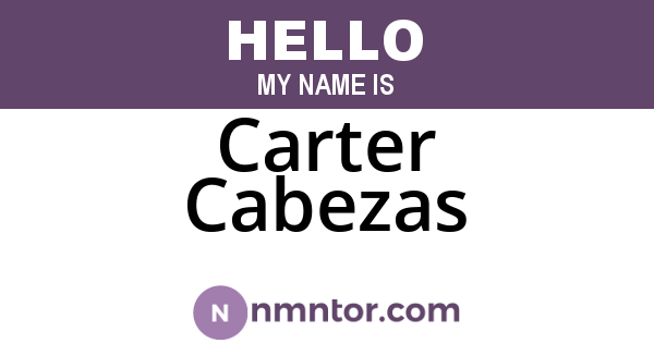 Carter Cabezas