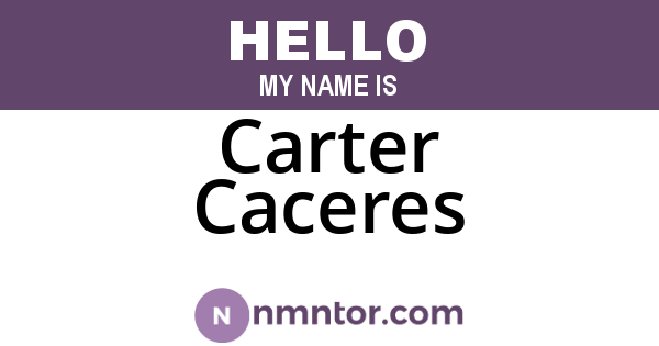 Carter Caceres