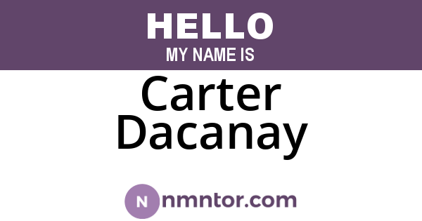 Carter Dacanay