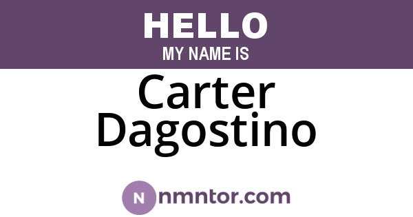 Carter Dagostino