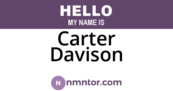 Carter Davison
