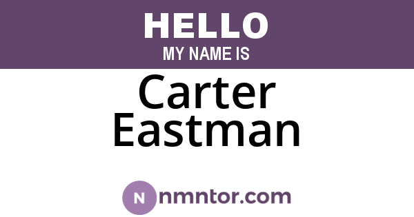 Carter Eastman