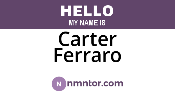 Carter Ferraro