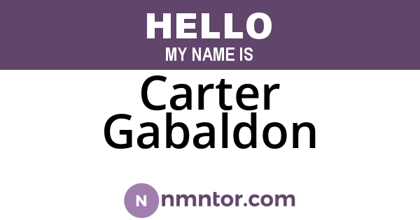Carter Gabaldon