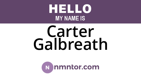 Carter Galbreath