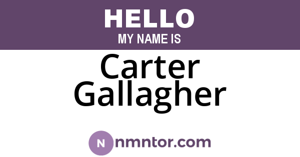Carter Gallagher