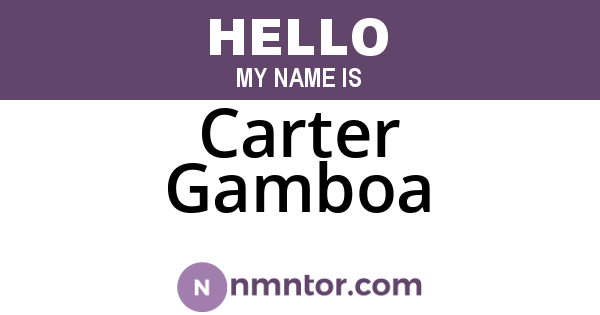 Carter Gamboa