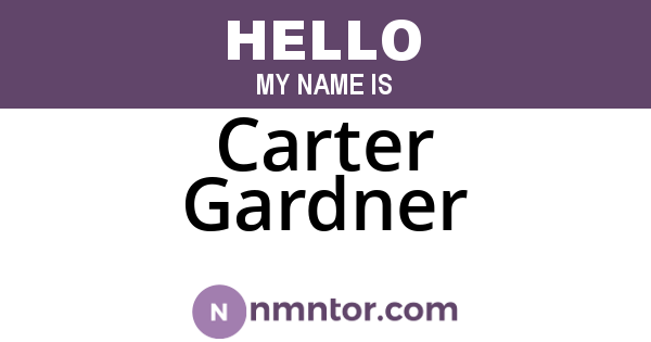 Carter Gardner