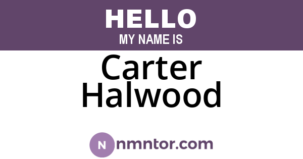 Carter Halwood