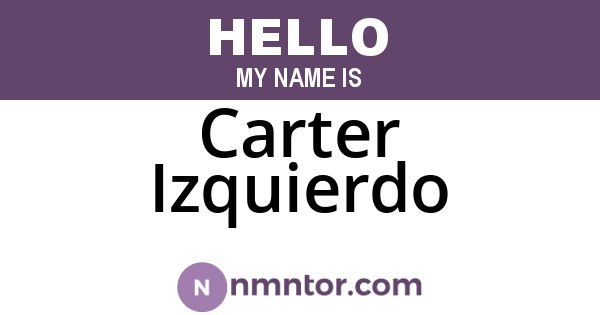 Carter Izquierdo