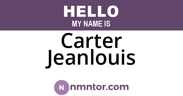 Carter Jeanlouis