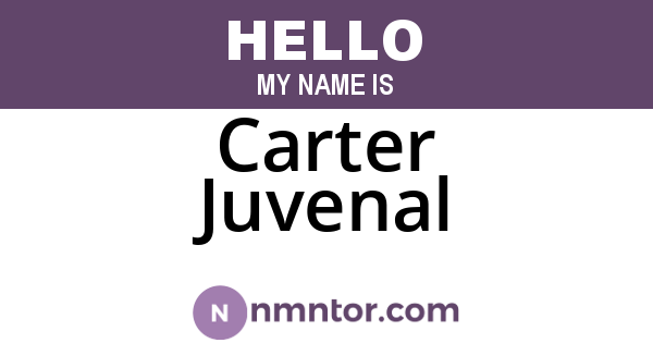 Carter Juvenal