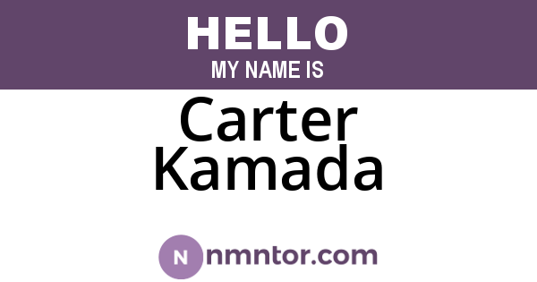 Carter Kamada