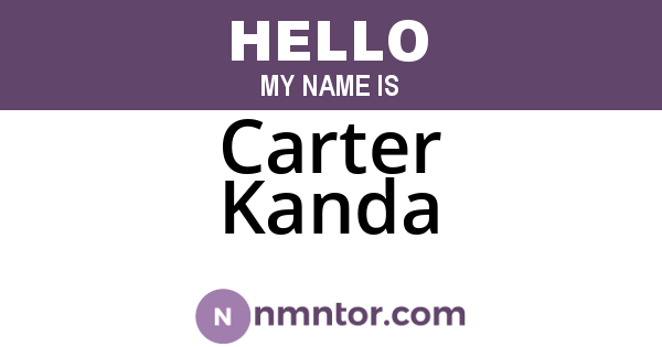 Carter Kanda
