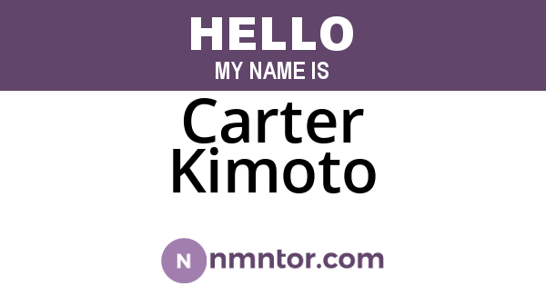 Carter Kimoto