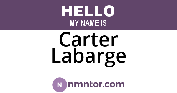 Carter Labarge