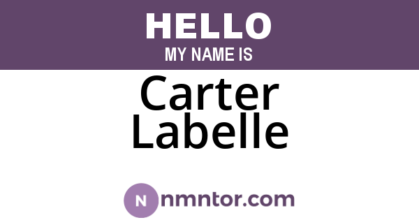 Carter Labelle