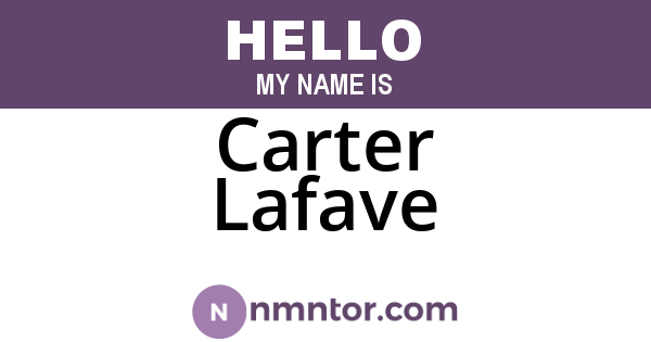 Carter Lafave