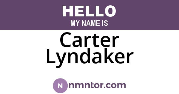 Carter Lyndaker
