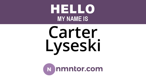 Carter Lyseski