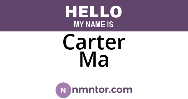 Carter Ma