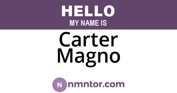 Carter Magno