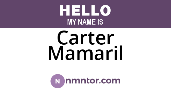 Carter Mamaril