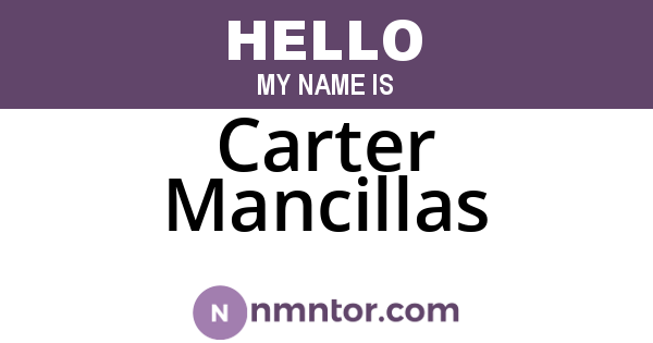 Carter Mancillas