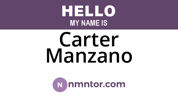 Carter Manzano