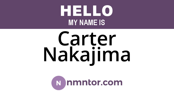 Carter Nakajima