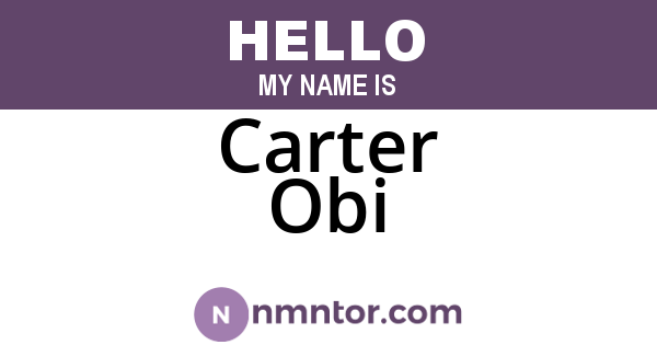 Carter Obi