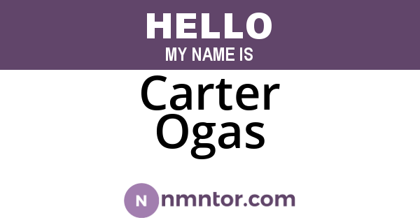 Carter Ogas
