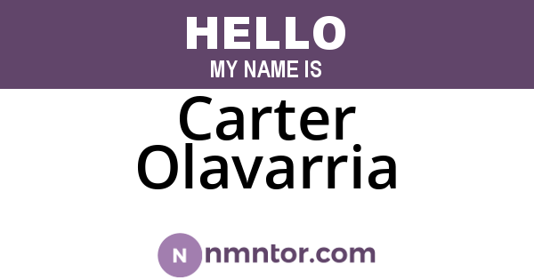 Carter Olavarria