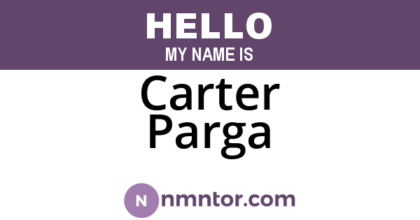 Carter Parga