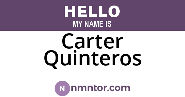 Carter Quinteros