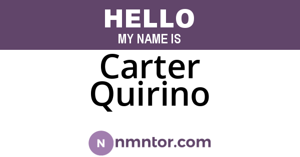 Carter Quirino