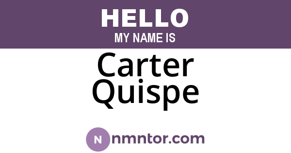 Carter Quispe