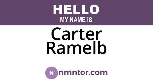 Carter Ramelb