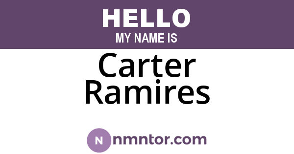 Carter Ramires