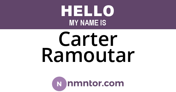 Carter Ramoutar