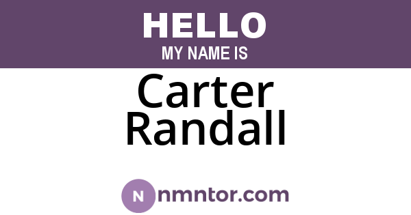 Carter Randall