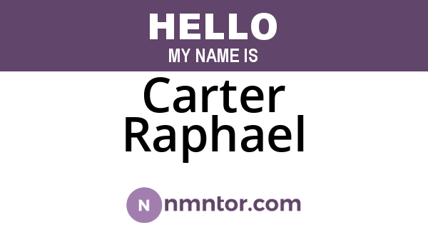 Carter Raphael