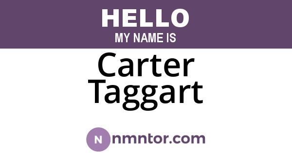 Carter Taggart