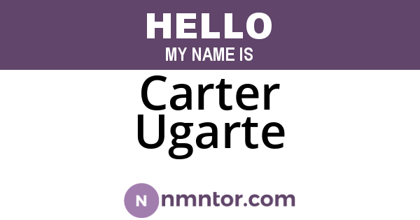Carter Ugarte
