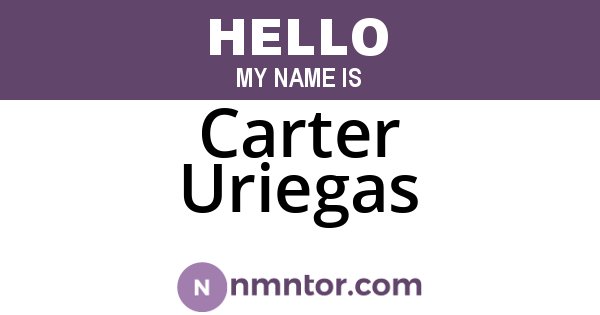 Carter Uriegas