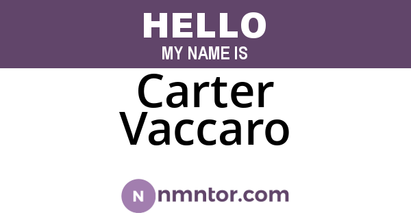 Carter Vaccaro