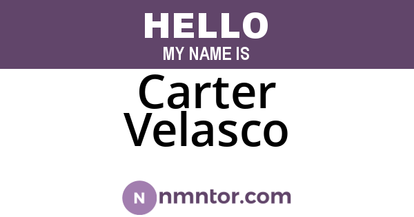 Carter Velasco